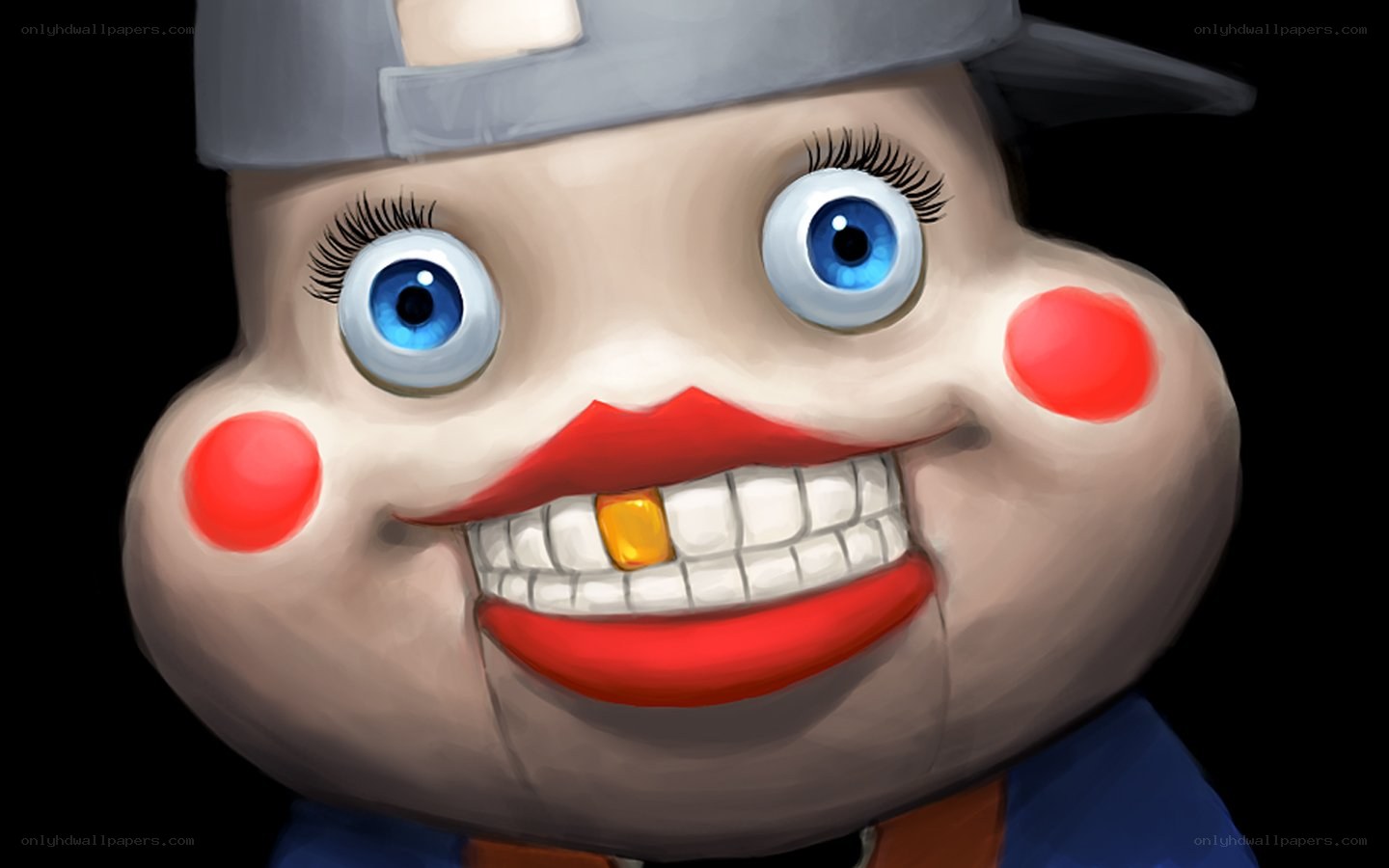 cartoon character with big eyes