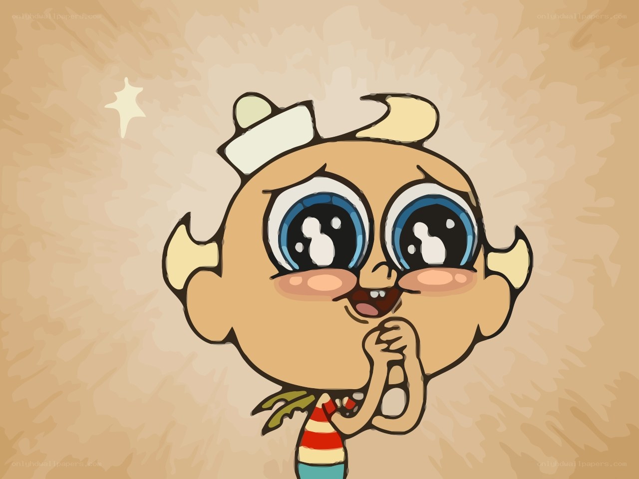 cartoon character with big eyes