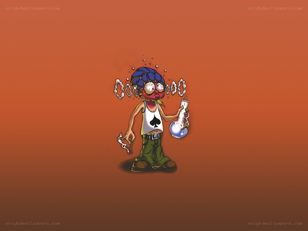 cartoon character with bong