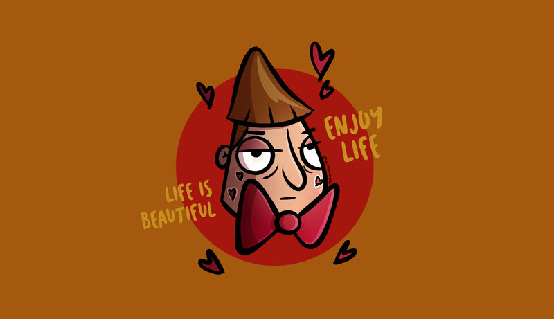Cartoon Character with Bowtie