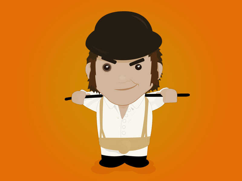 cartoon character with cane