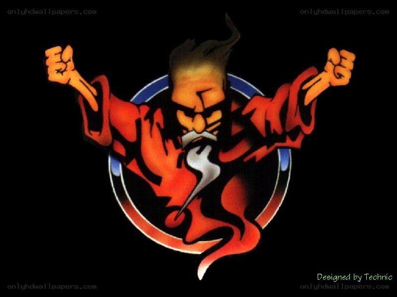 cartoon character with fists raised
