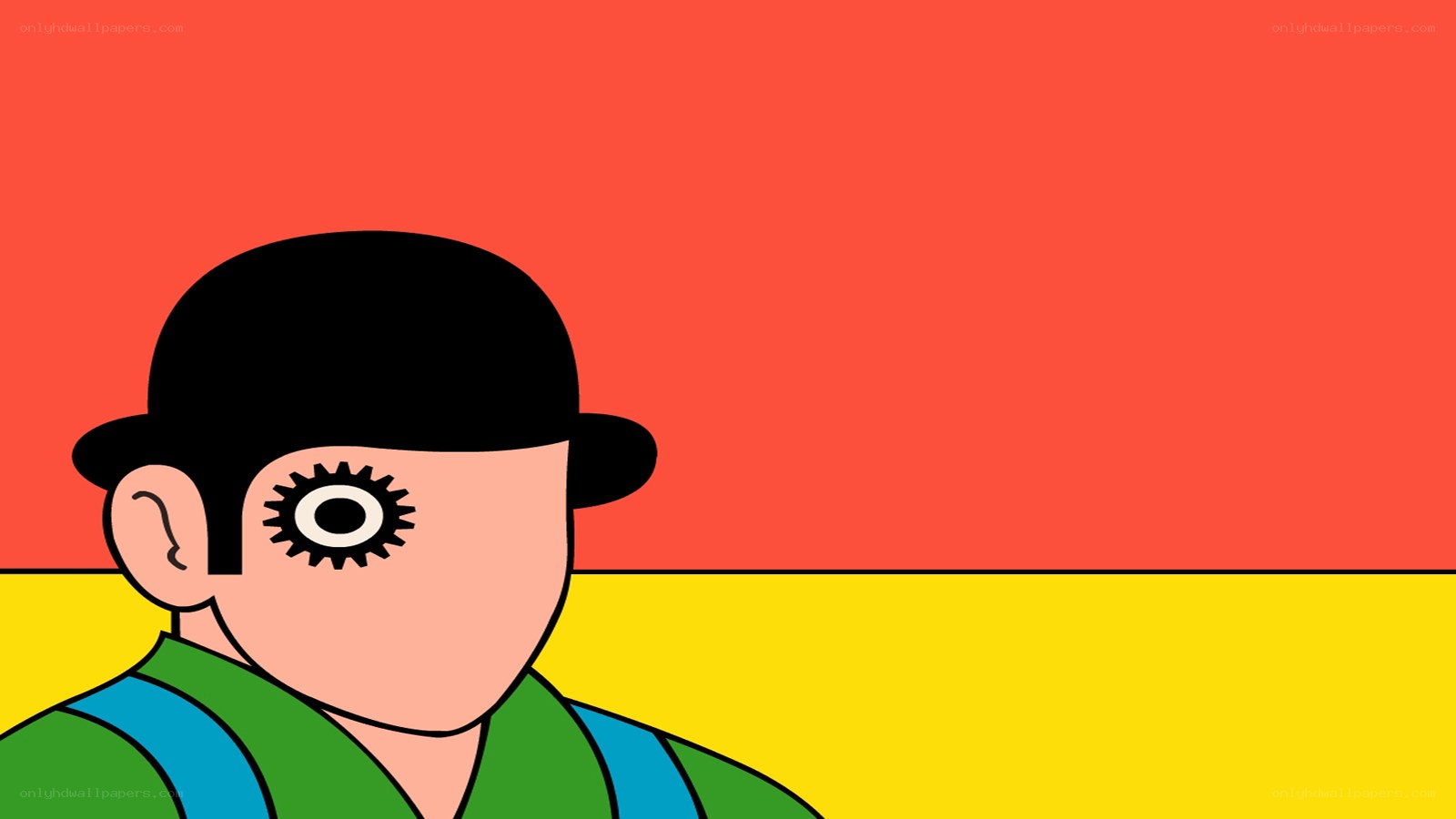 cartoon character with gear eye