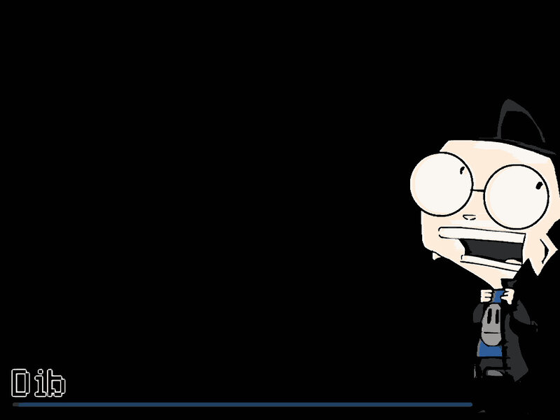 cartoon character with glasses
