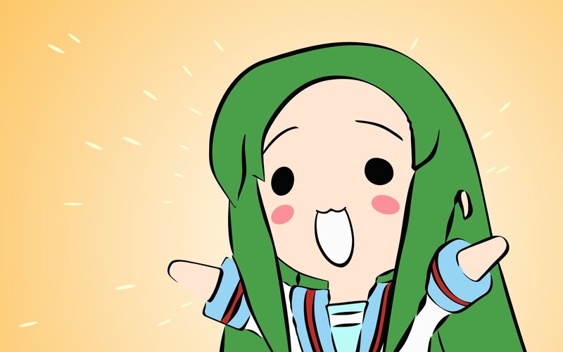 cartoon character with green hair