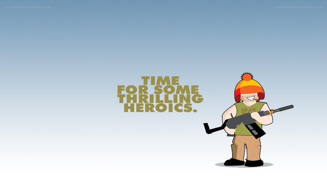 Cartoon character with gun