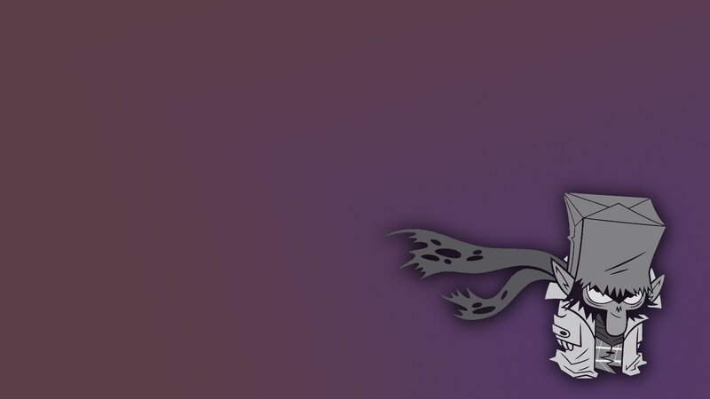 Cartoon Character with Hat — Purple