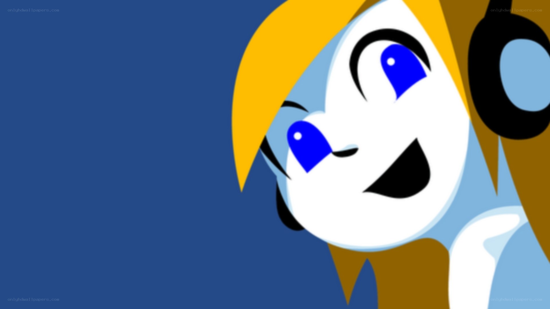 cartoon character with headphones