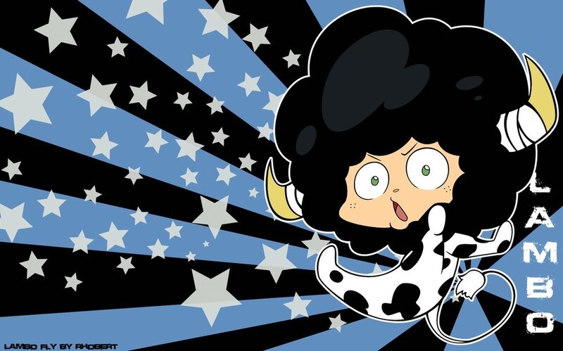 Cartoon Character with Horns — Blue