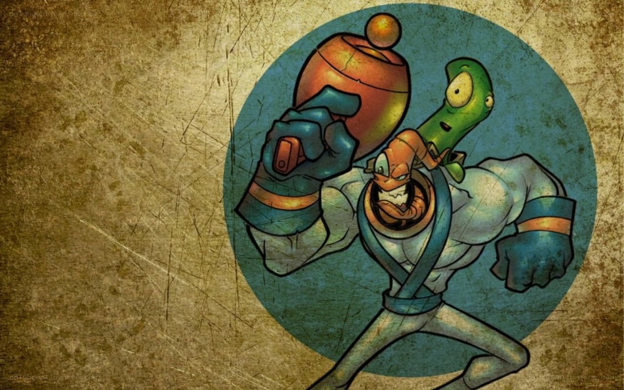 cartoon character with jar