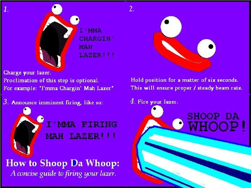 Cartoon Character with Laser
