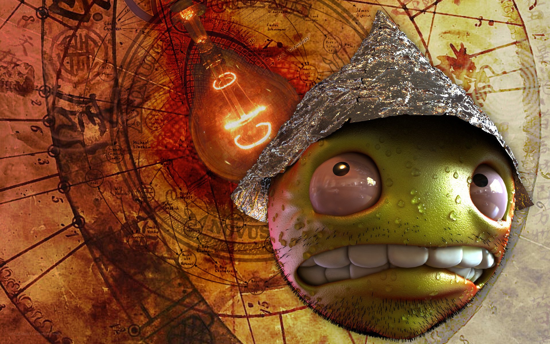 cartoon character with light bulb