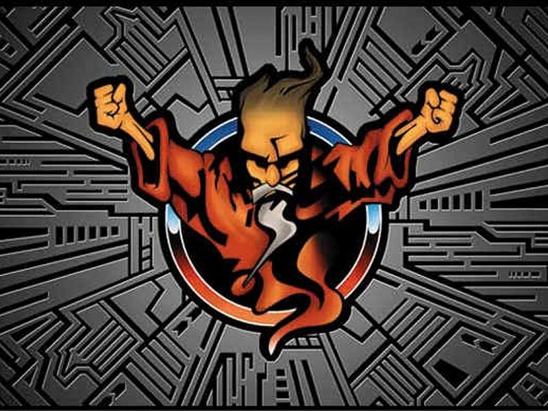 cartoon character with lightning
