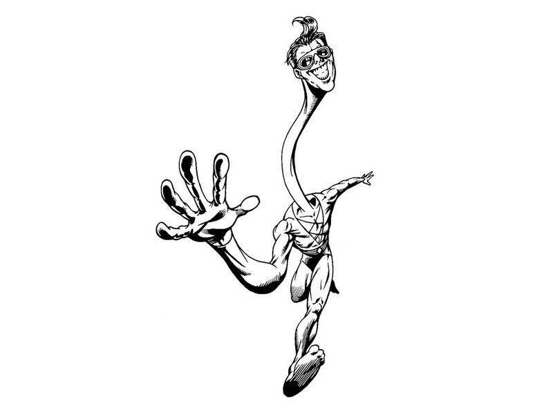 Cartoon Character with Long Neck