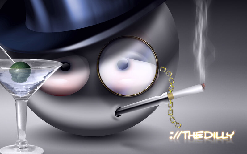 Cartoon Character with Magnifying Glass