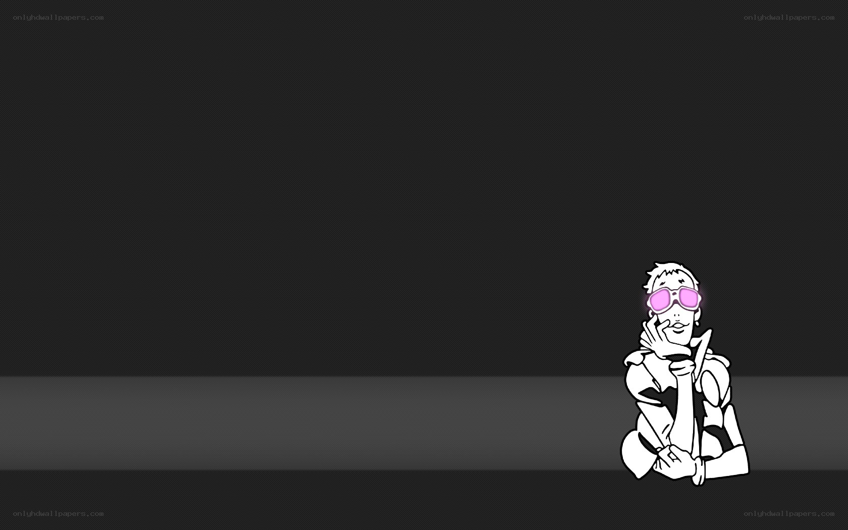 cartoon character with pink glasses