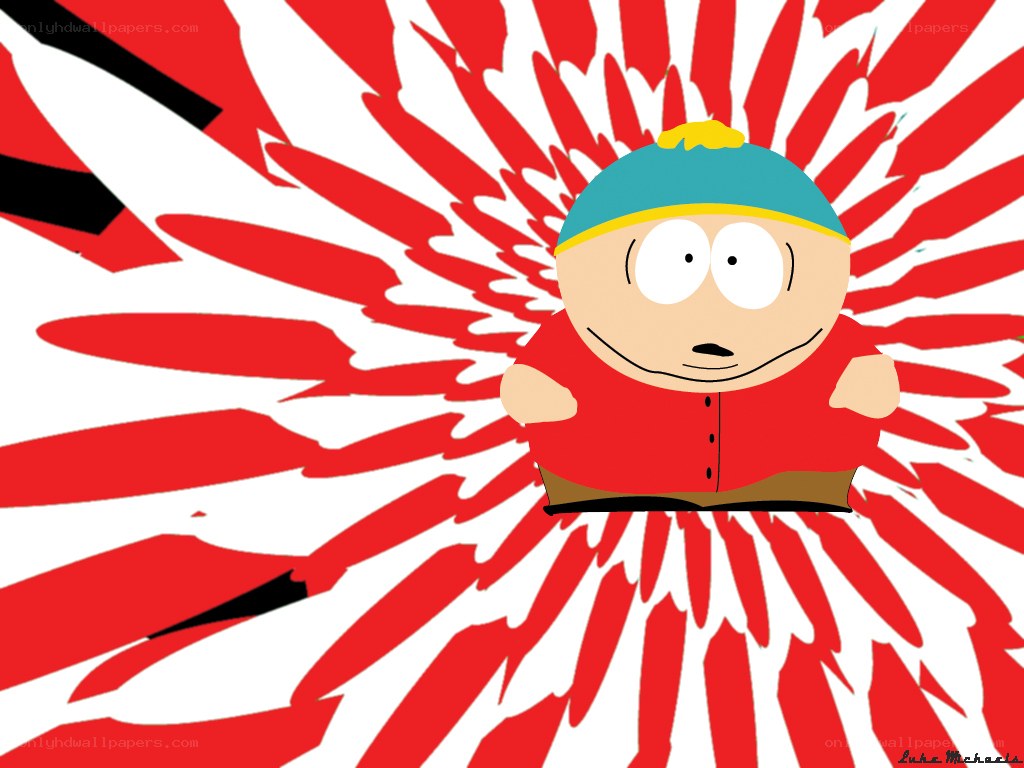 Cartoon character with red background