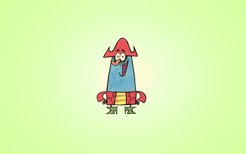 cartoon character with red hat