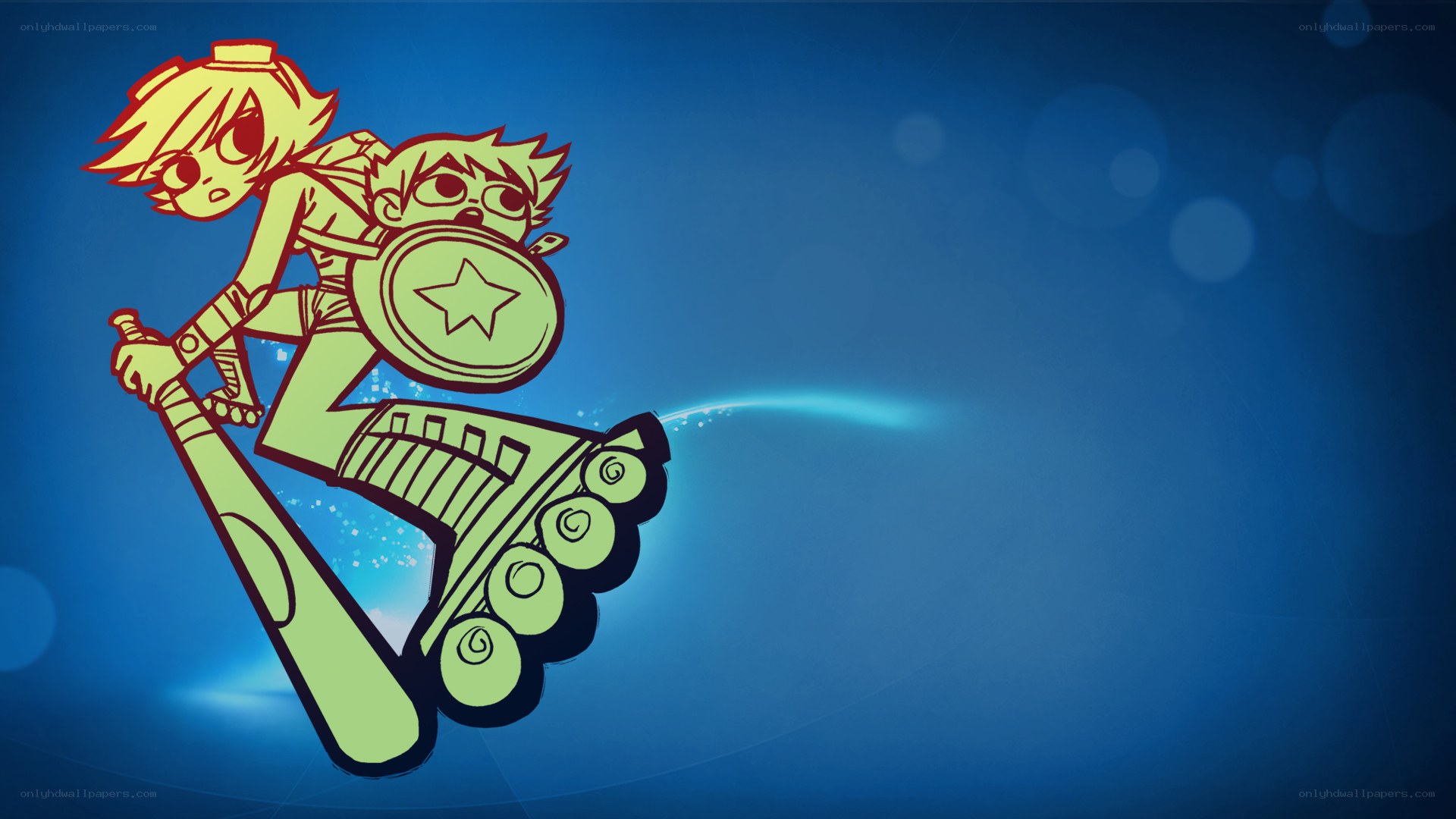 cartoon character with shield and bat