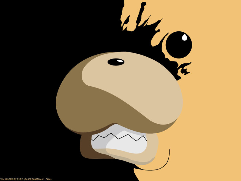 cartoon character with split face