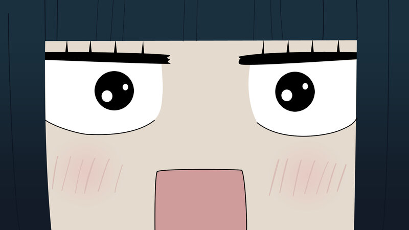 cartoon character with wide eyes