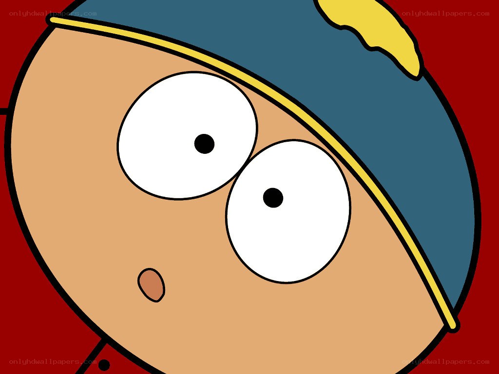 Cartoon character with wide eyes
