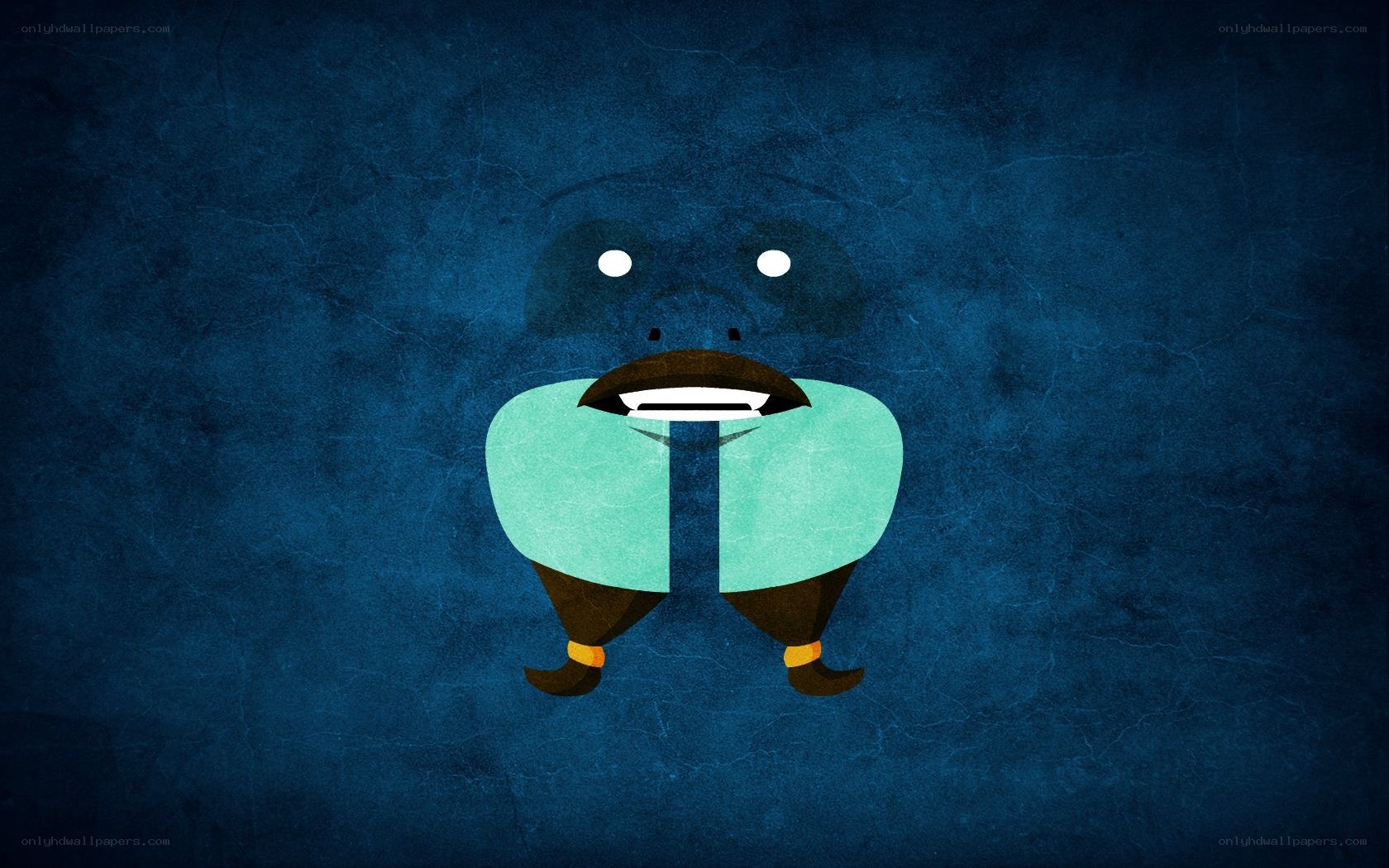 cartoon character with wide eyes
