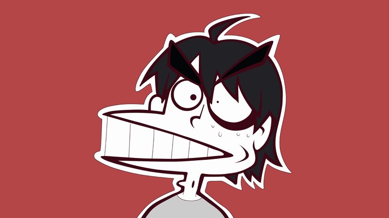 Cartoon Character with Wide Mouth