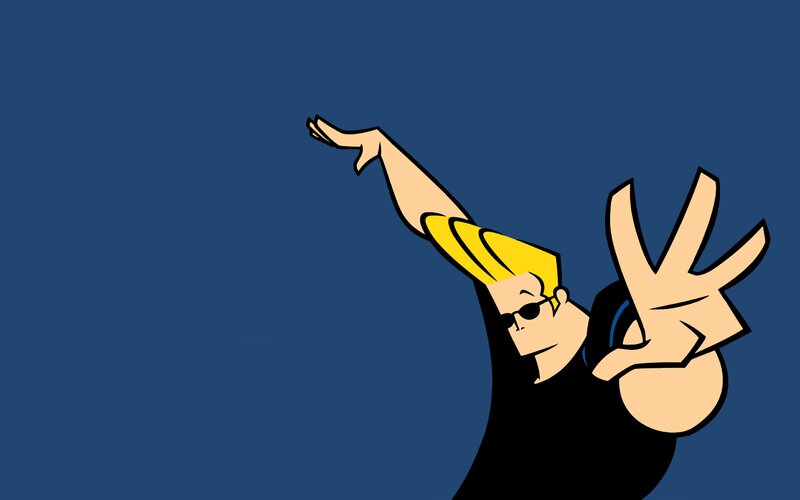 Cartoon Character with Yellow Hair — Blue