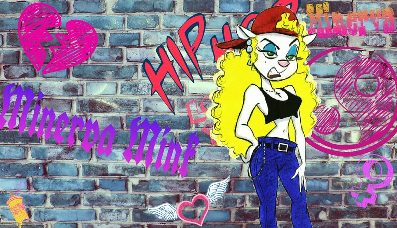 Cartoon Character with Yellow Hair — Playful