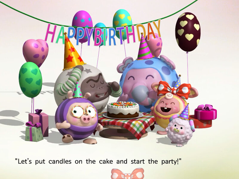 Cartoon Characters at Party