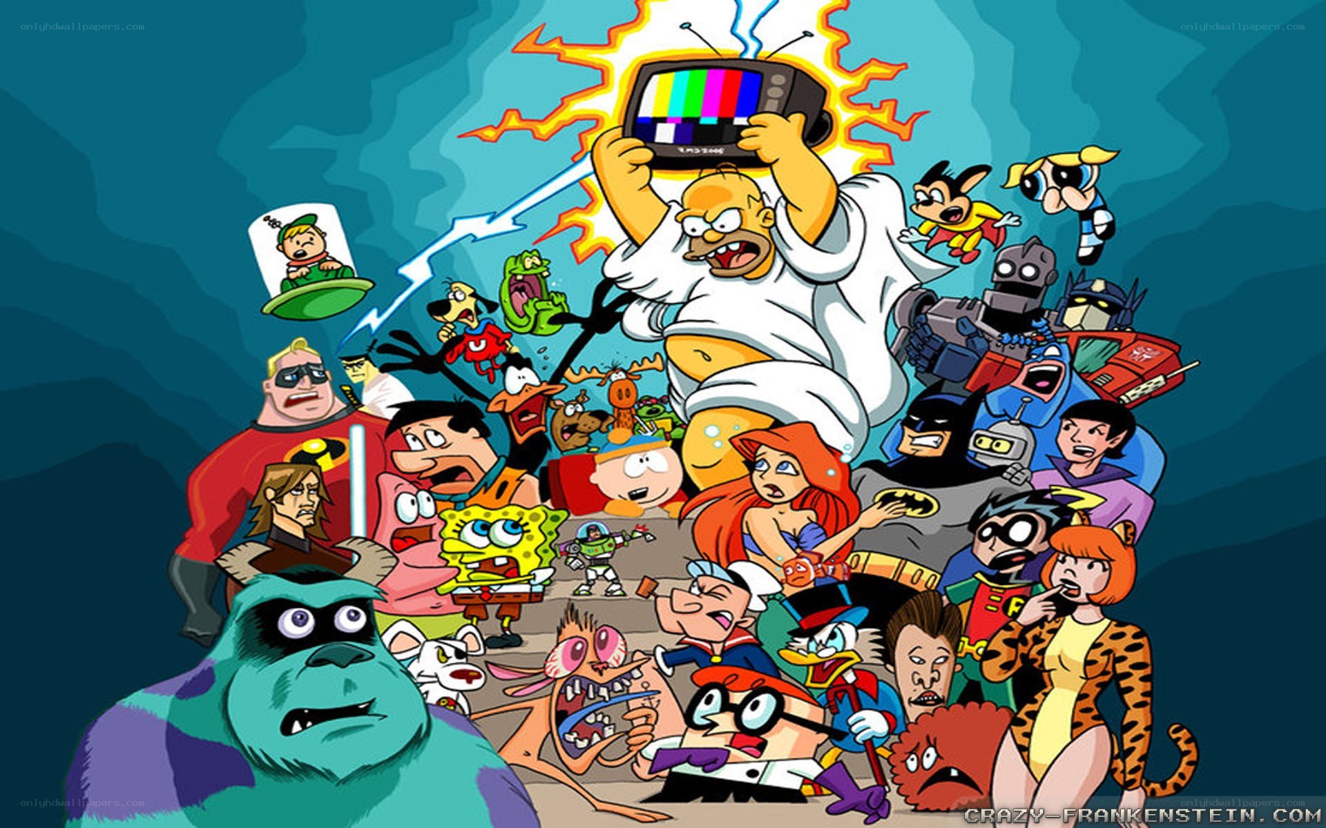 cartoon characters collage