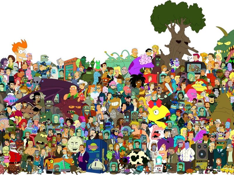 Cartoon Characters Gathering