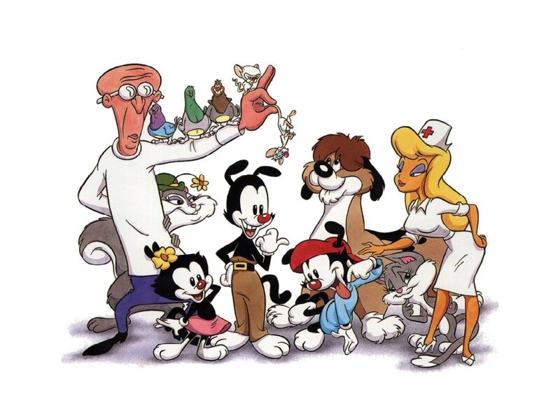 Cartoon Characters Group — White