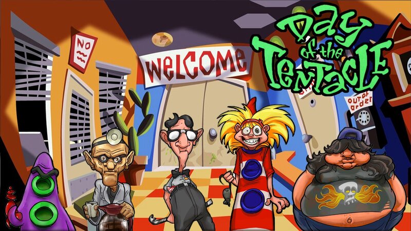 Cartoon Characters in a Room — Yellow
