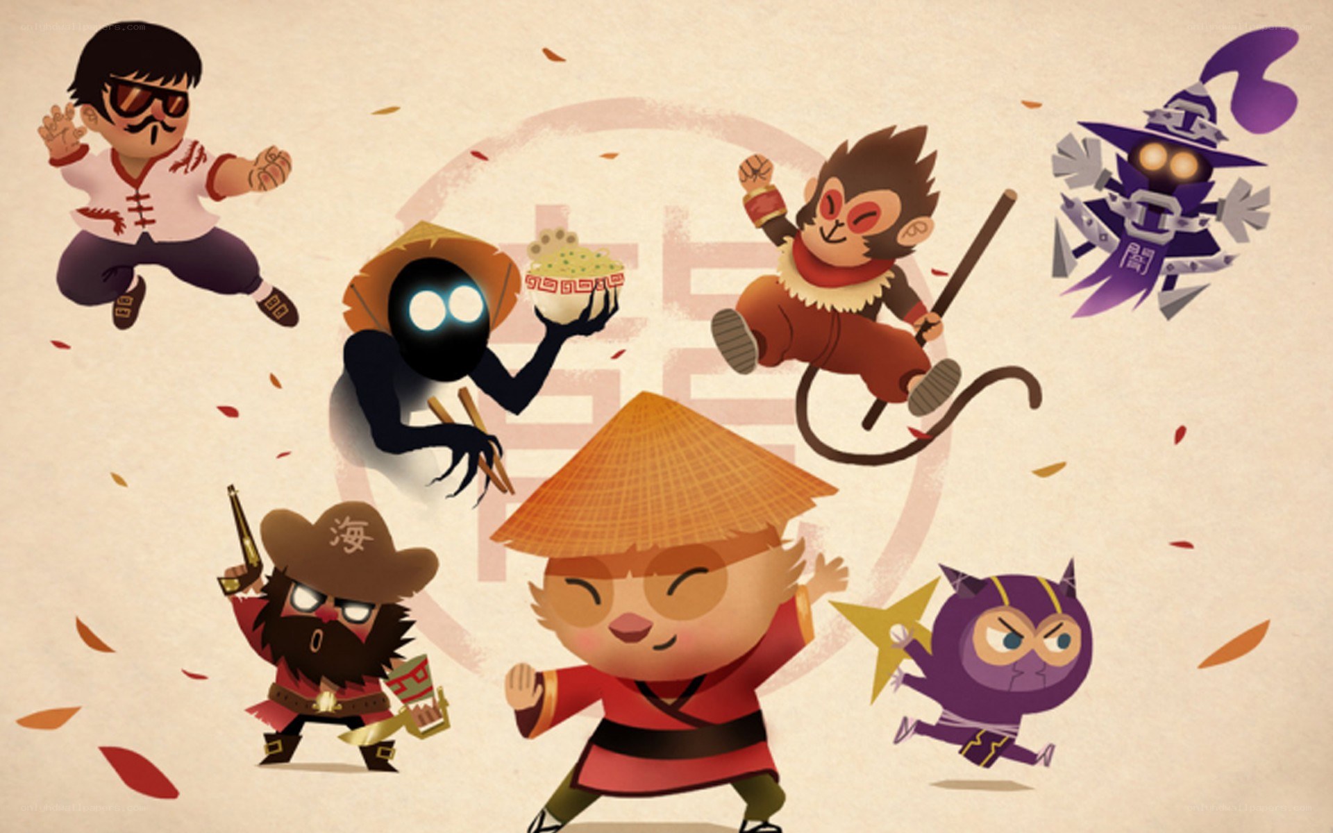 cartoon characters in action