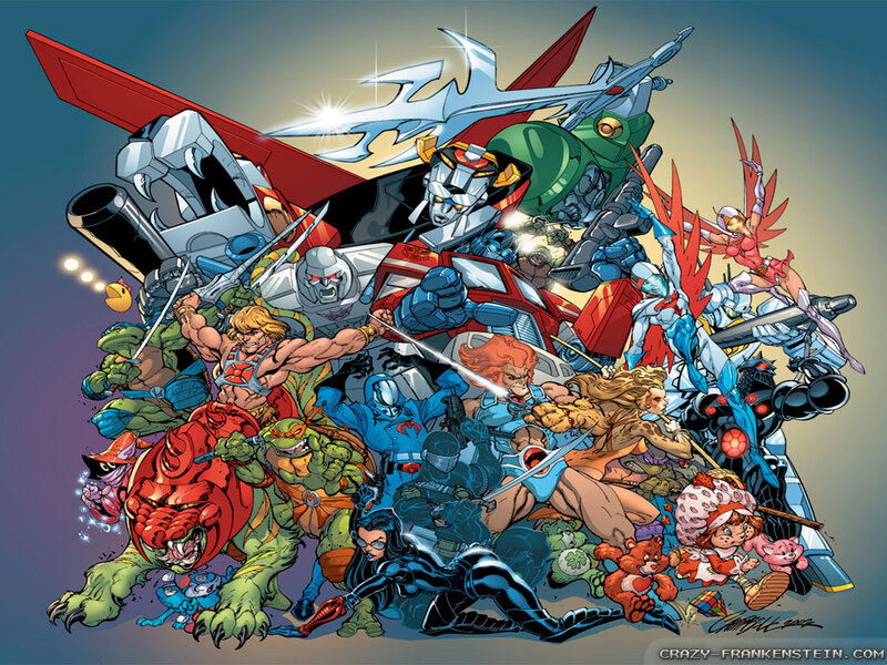 Cartoon Characters in Battle — Red