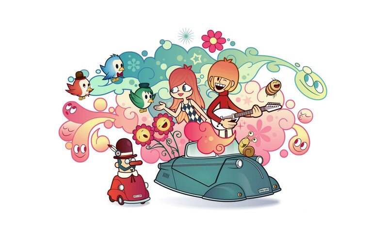 Cartoon Characters in Cars