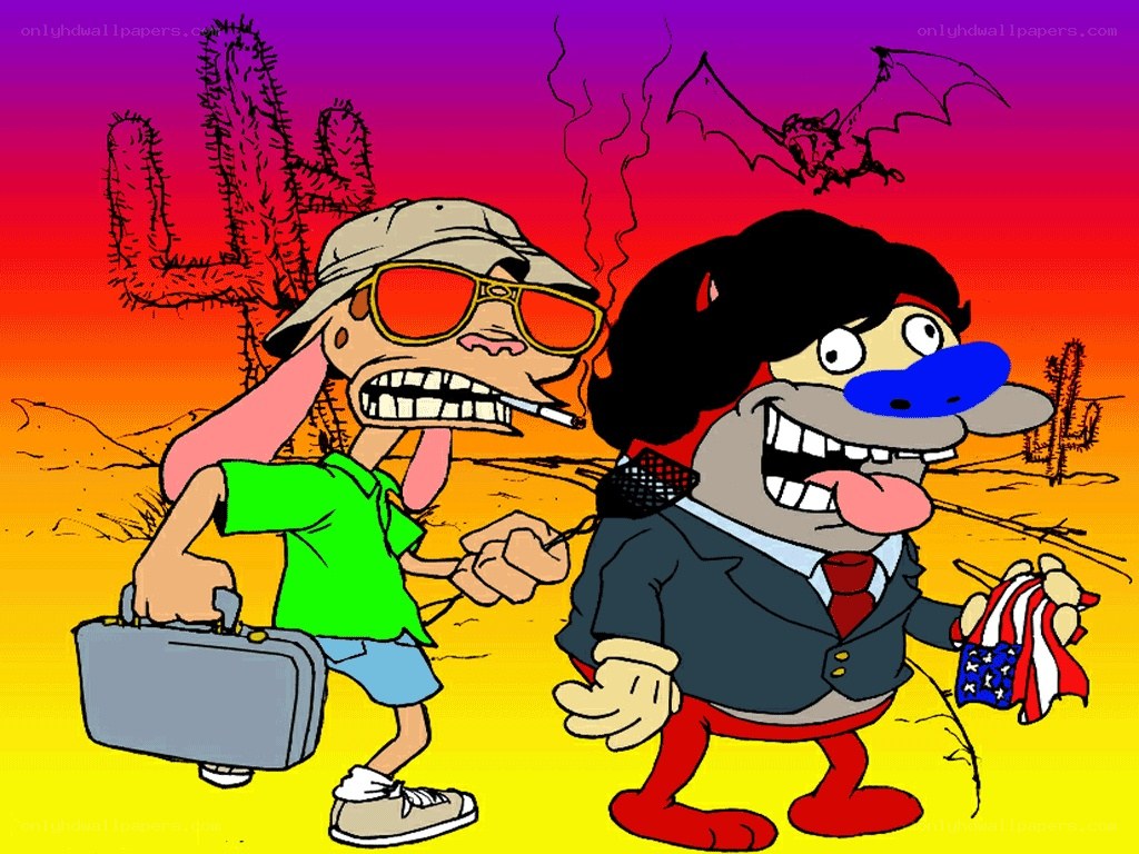 cartoon characters in desert