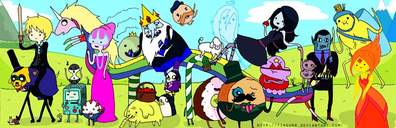 Cartoon Characters in Field