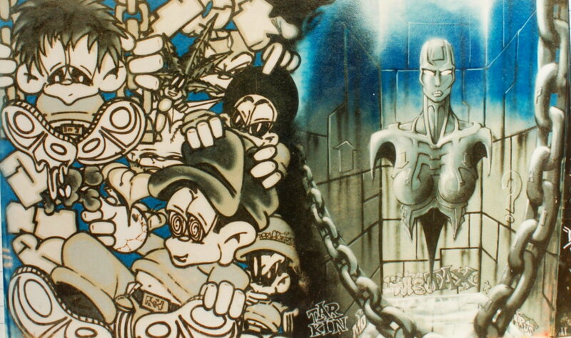 Cartoon Characters in Graffiti