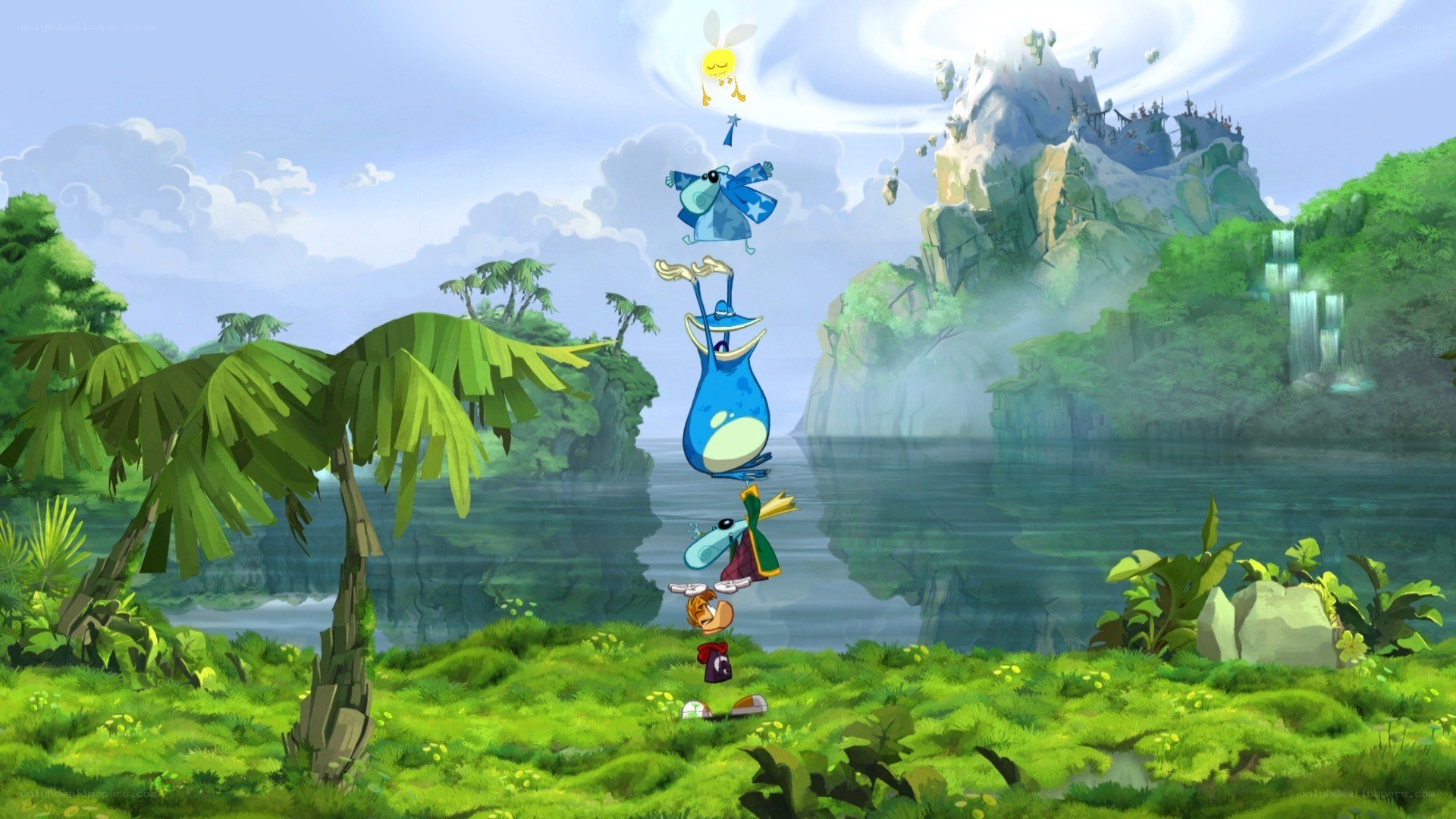 cartoon characters in jungle