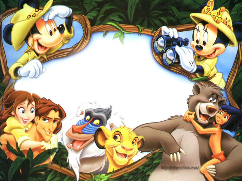 Cartoon Characters in Jungle — Green