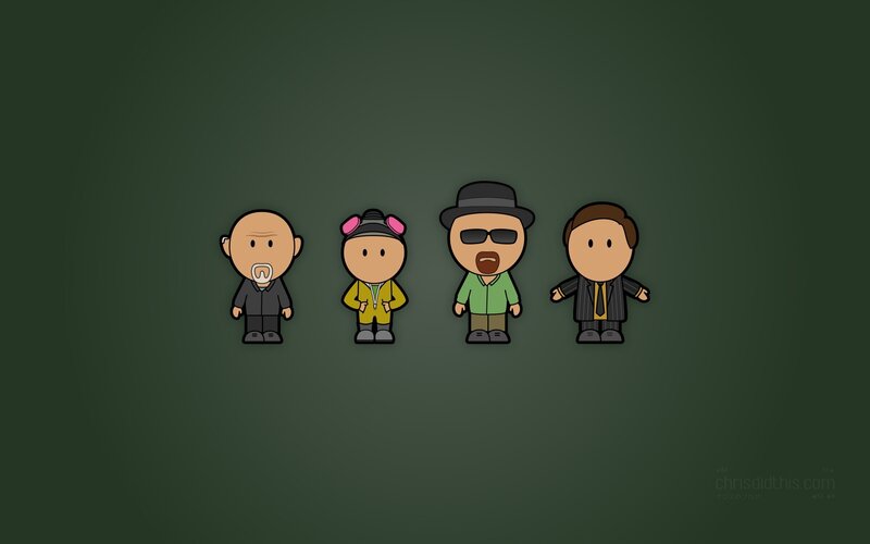 Cartoon Characters in Suits — Green