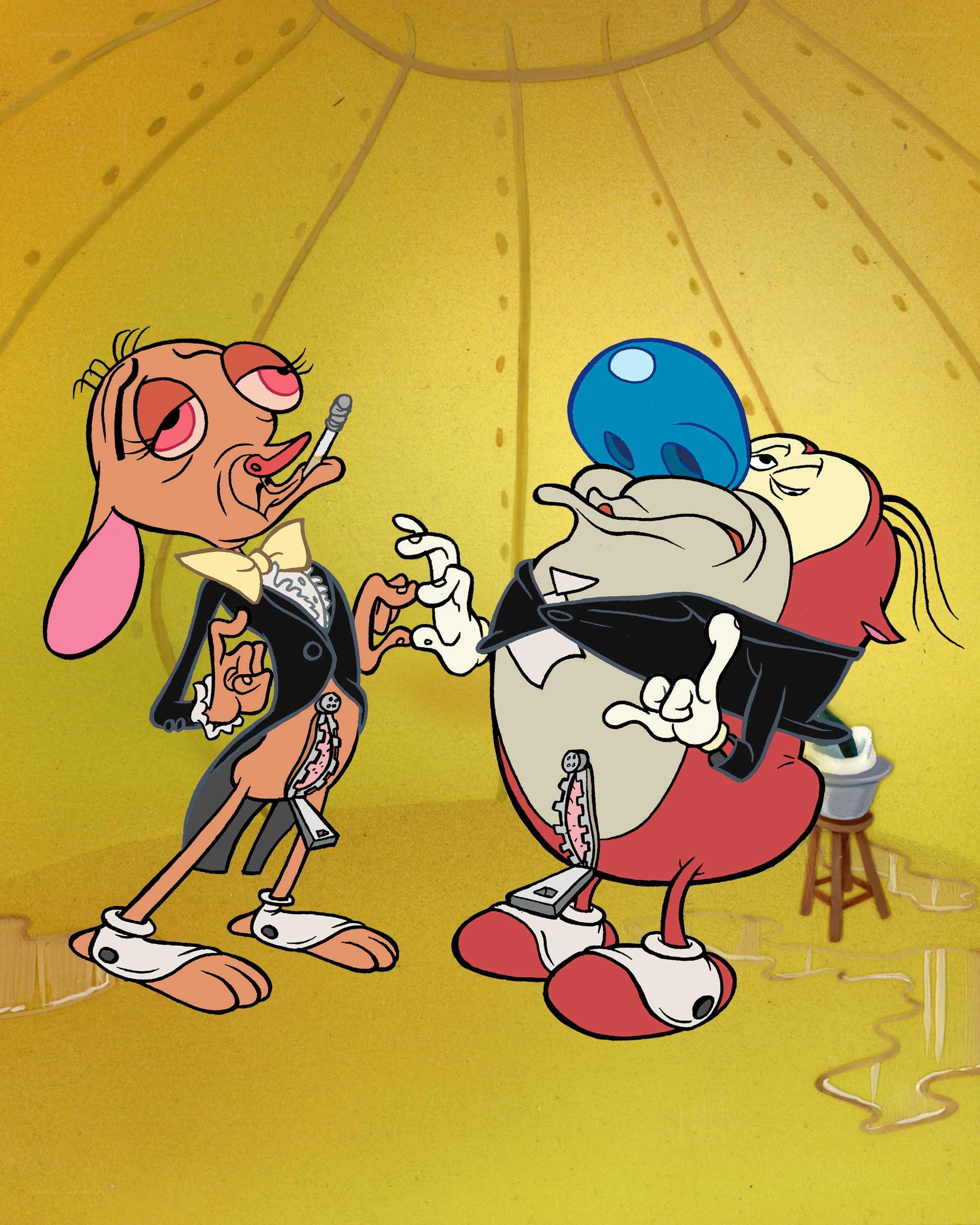 Cartoon characters in tuxedos