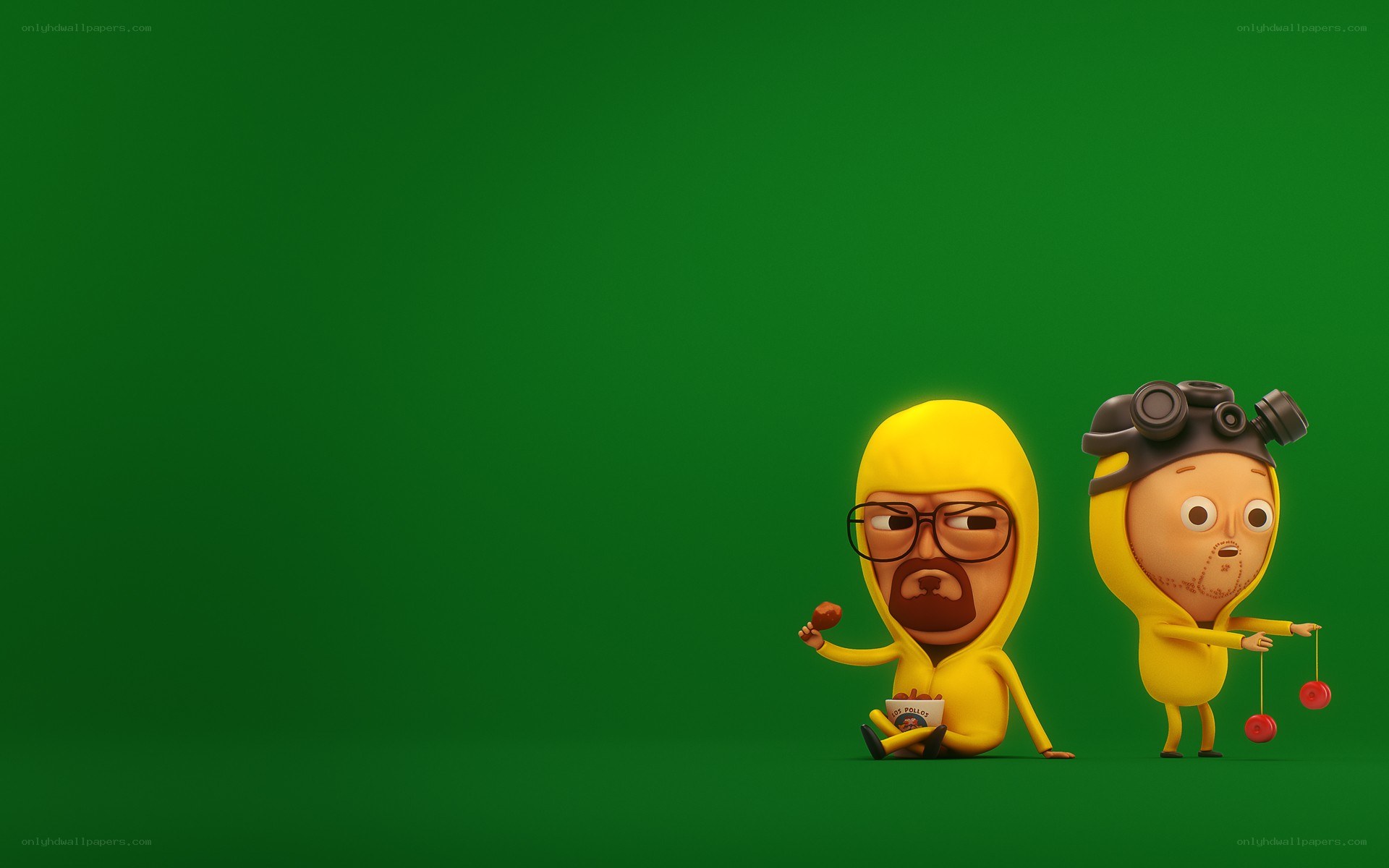 cartoon characters in yellow suits