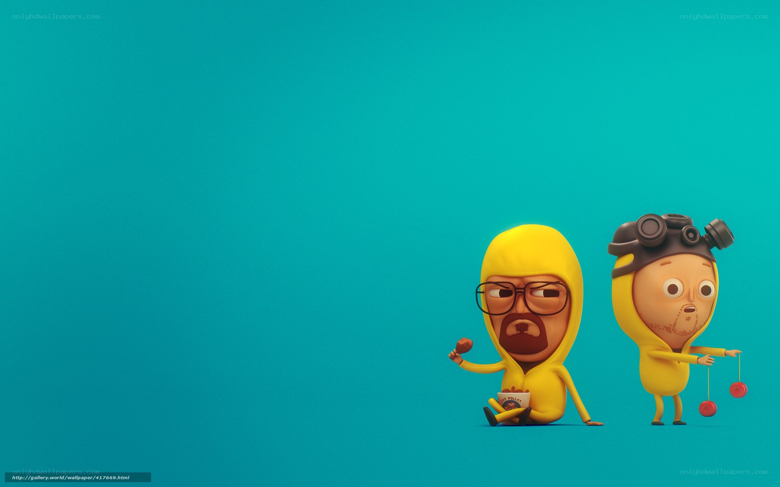 cartoon characters in yellow suits