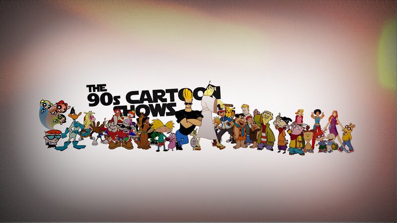 Cartoon Characters Lineup — White