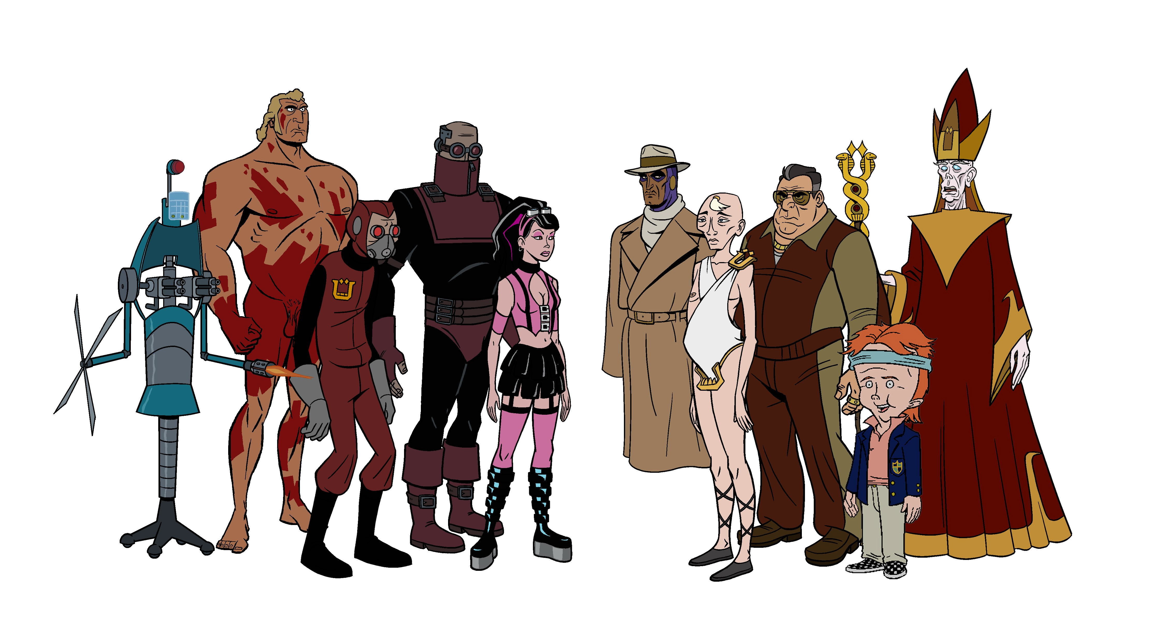 Cartoon characters lineup