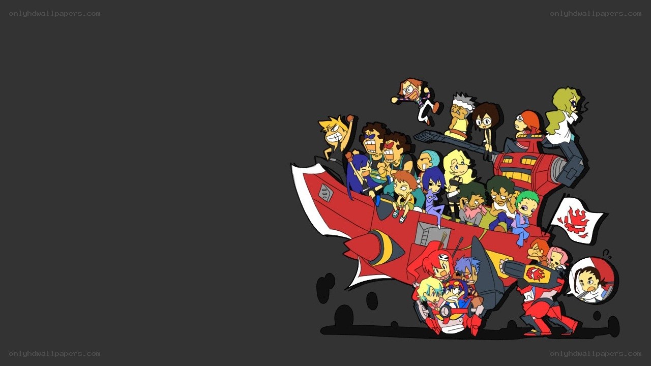 cartoon characters on a spaceship